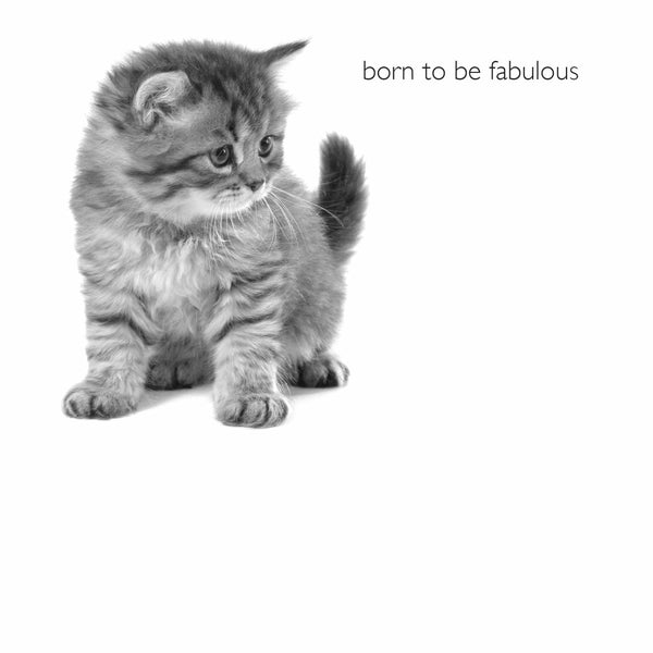 In Black & White, Born, Birthday, Greetings Card