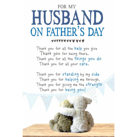 Snuggly Bumkins, Thank You, Husband, Greetings Card
