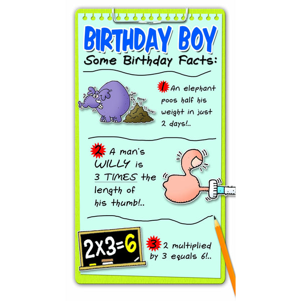 Face Ache, Facts, Birthday Greetings Card