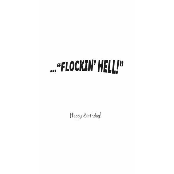 Face Ache, Flocking, Birthday, Greetings Card