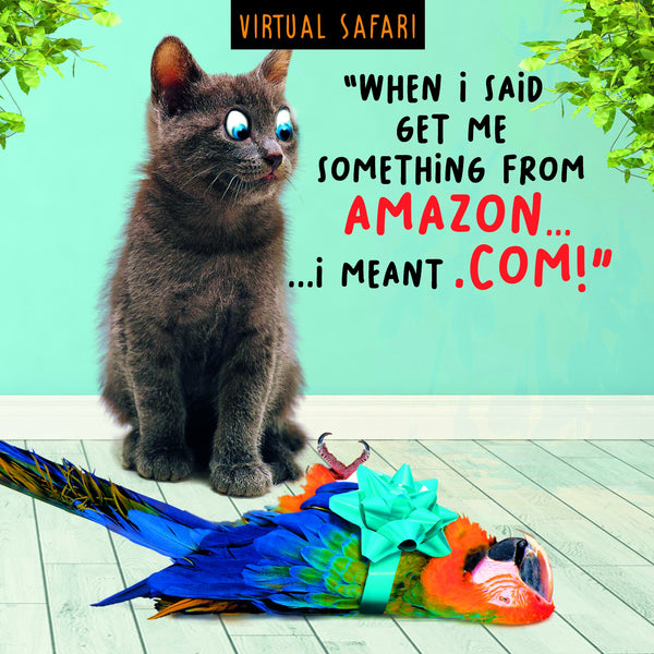 Virtual Safari, Amazon, Birthday, Greetings Card