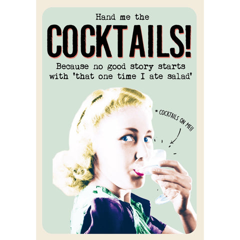 Wet Your Whistle, Cocktails, Open, Greetings Card
