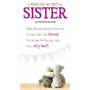Snuggly Bumkins, Blessed, Sister Greetings Card