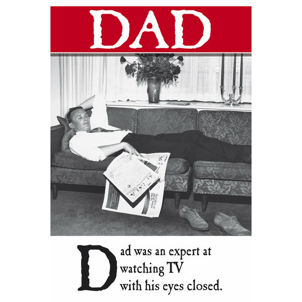 On The Ceiling, Expert, Dad Greetings Card