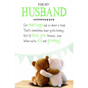 Snuggly Bumkins, Grumpy, Husband Greetings Card
