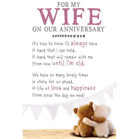 Snuggly Bumkins, Wed, Wife Anniversary, Greetings Card
