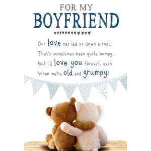 Snuggly Bumkins, Grumpy, Boyfriend, Greetings Card