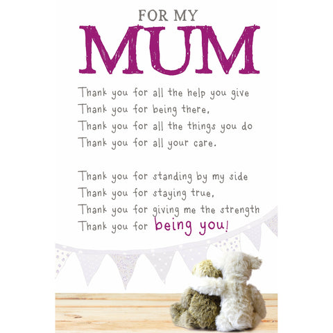 Snuggly Bumkins, Thankyou, Mum Greetings Card
